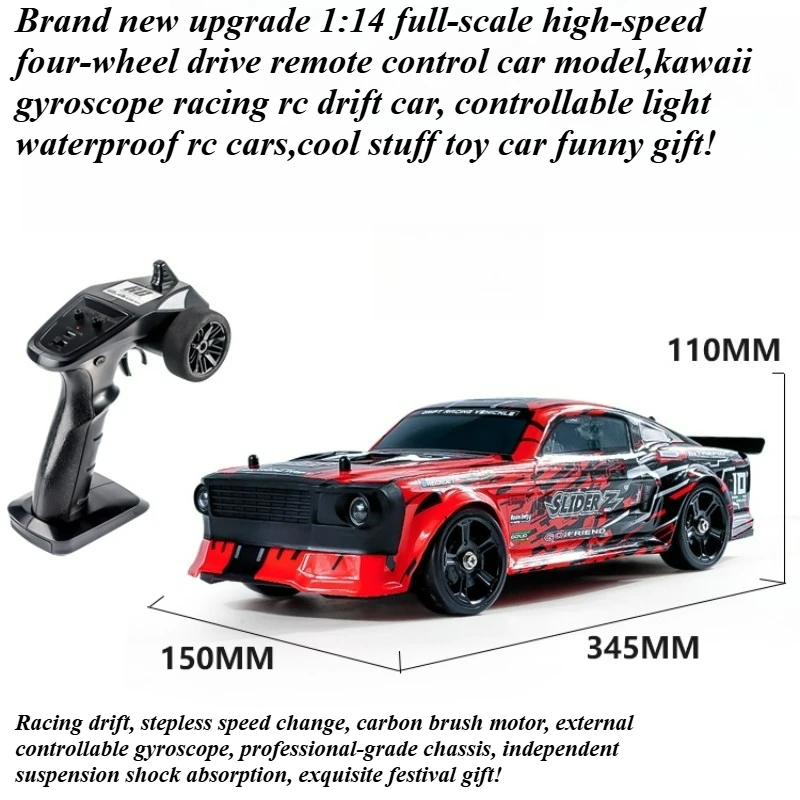 Cool Stuff Toy Car Funny Gift-Kawaii 1:14 High-speed 4WD Rc Cars,Remote Control Car,Climbing Off-road Rc Drift Car,Toys for Kids