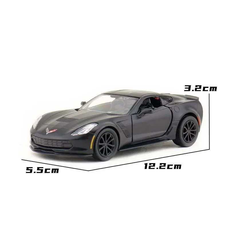 1:36 Chevrolet Corvette C7 Scale Metal Diecast Replica Home Office Miniature Art Vehicle Decoration Kid Boy Toy X72