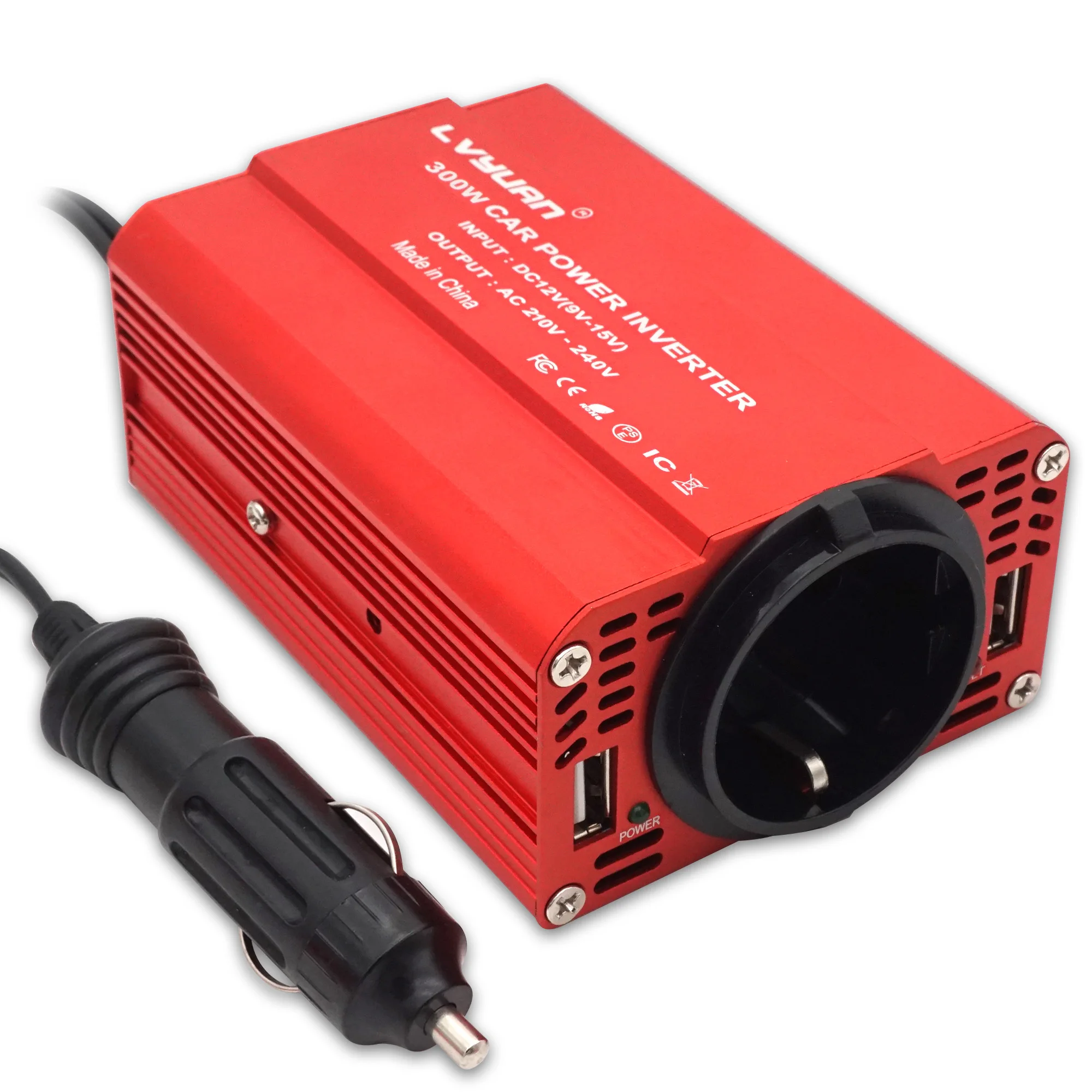 cigarette inverter 300W Inverter 12V to 220V 230V Car Cigarette Lighter Plug Voltage Converter  Dual USB EU Socket Auto Accessories