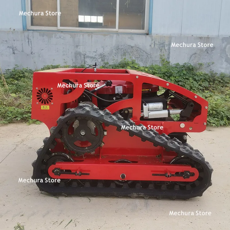 Automatic Four-wheel Remote Control Lawn Mower Orchard Grass Chopper Crawler-type Lawn Mower Grass Crushing Equipment JT