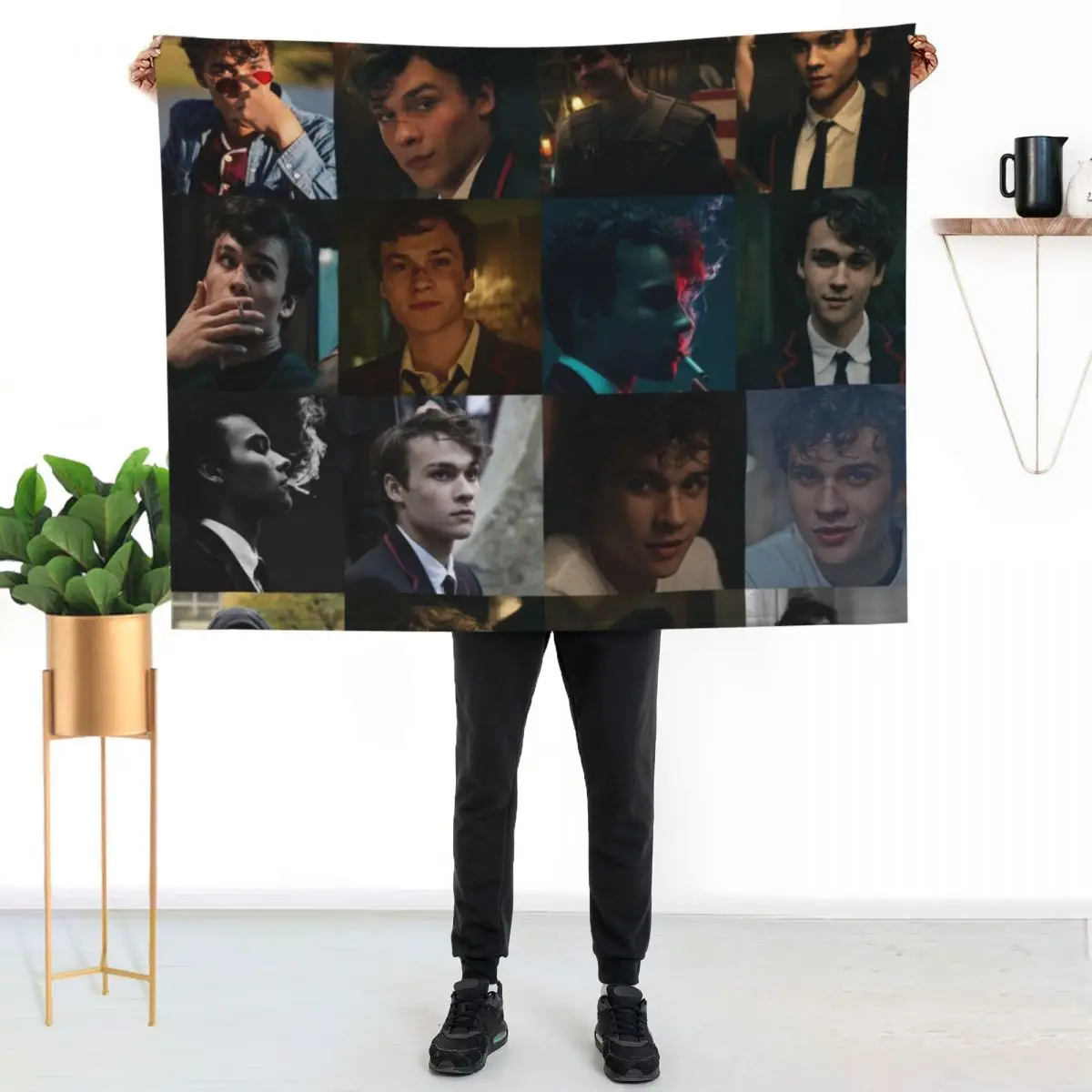 

Benjamin Wadsworth Collage Throw Blanket Reusable Durable Soft Blanket for All Seasons