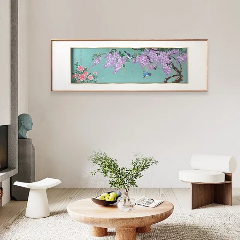 Zhu Bingren Copper Prosperity Eternal Spring Copper‑Carved Wall Art New Chinese Style Hanging Painting For Living Room Decor