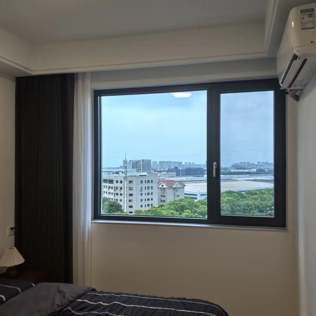 Bedroom Privacy Protection with A Lock Double Layer Tempered Glass Window Rainproof Windproof Noise Reducing Casement Windows