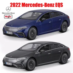 Maisto 1:27 Black 2022 Mercedes-Benz EQS Alloy Car Model Die-Casting Static Precision Model Collection Gift Toy Tide Play