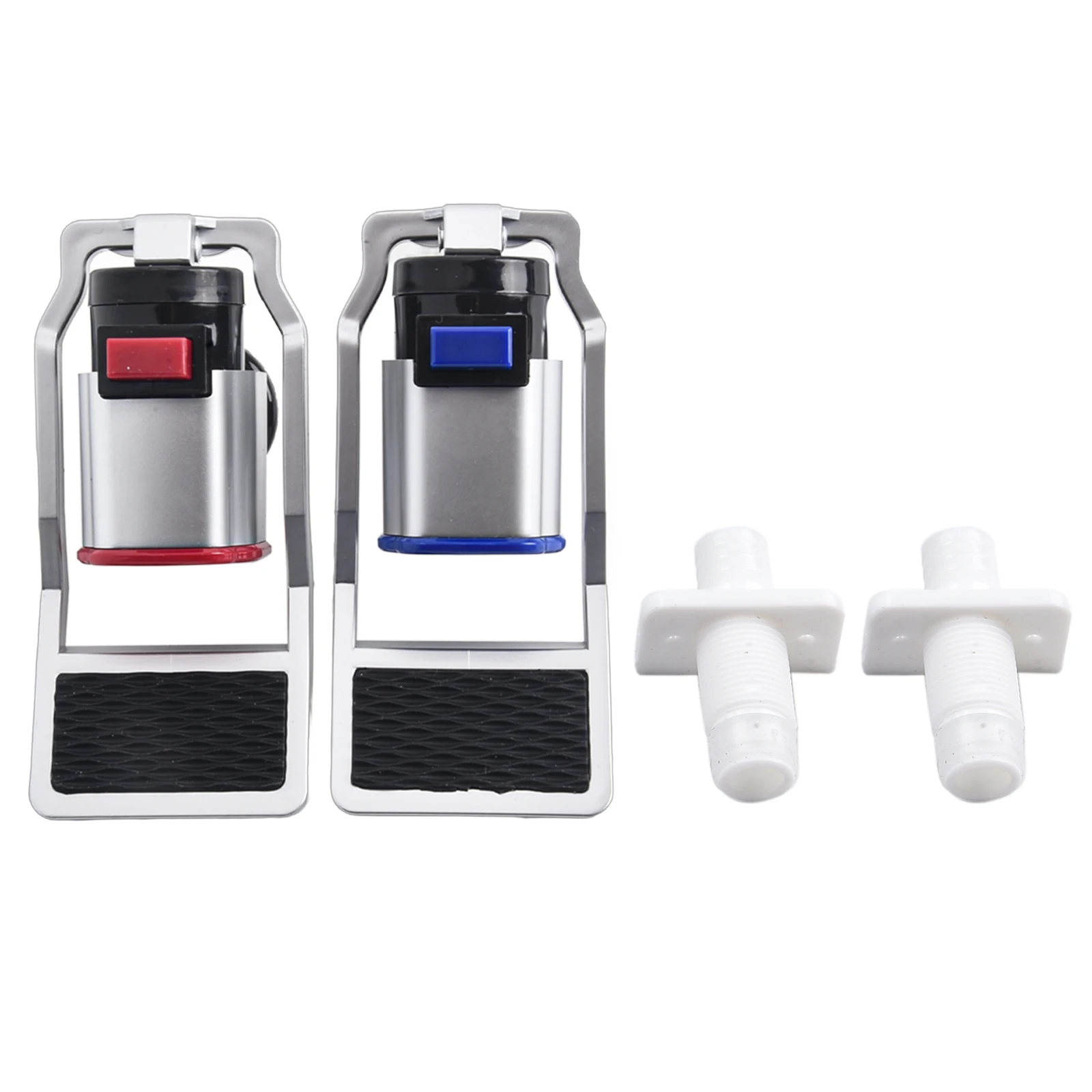 Hot & Cold Water Dispenser Machine Faucet Plastic Output Replacement Parts Set 2Pcs Switches + 2Pcs Connectors