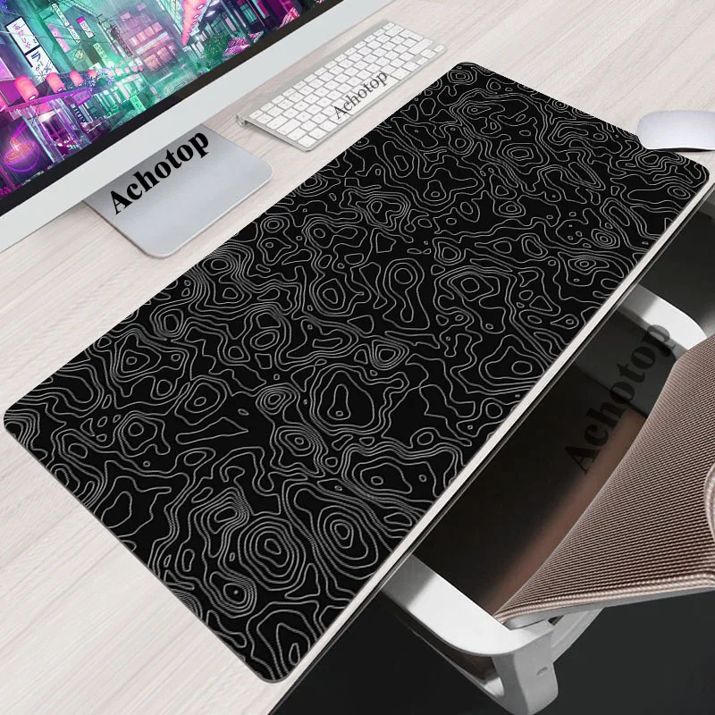 Large Black And White Gaming Mouse Pad Gamer Big Mouse Mat Computer Gaming MousePad Great Wave Keyboard Desk Mice Pad Deskpad