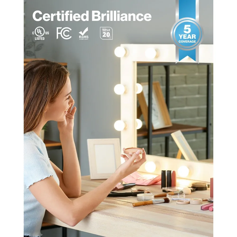 60 عبوة من مصابيح الزينة LED G25 Globe، مخرج عالي للحمام، 1000 لومن، 11 وات (ما يعادل 100 وات)، 3000 كلفن أبيض دافئ، موفر للطاقة