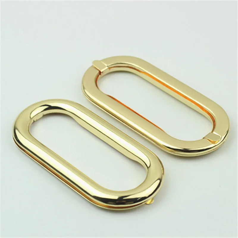 2Pcs ID88mm Oval Rings Metal Handle Frame Bag Handles Bags Eyelet Frame Kiss Clasp Clutch Buckle DIY Accessories