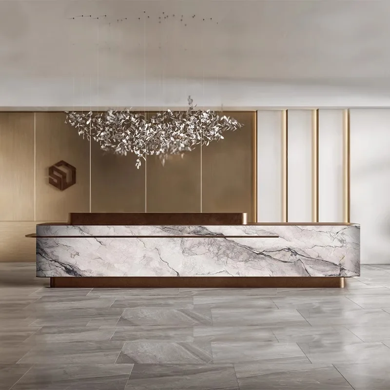 

Modern Floor Reception Desks Store Storage Work Boutique Reception Desks Aesthetic Elegant Muebles Para La Sala Office Furniture