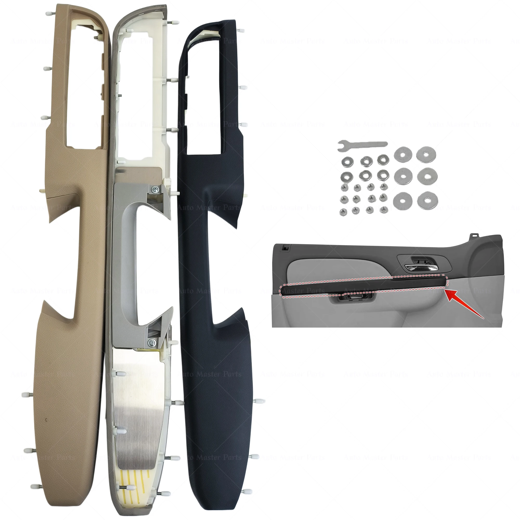 

Комплект для ремонта накладок на ручки дверей для Chevrolet Silverado, Suburban, Tahoe, Avalanche, GMC Sierra, Yukon 2010-2014 годов