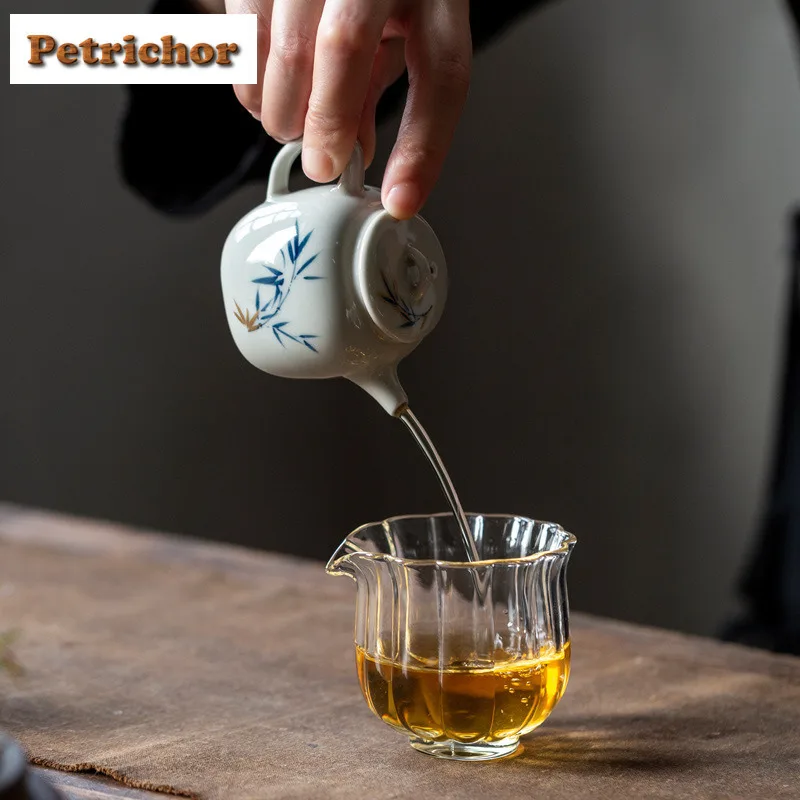 100 مللي السيراميك مذهب مربع السحلية الخيزران إبريق الشاي الإبداعية الشاي Infuser وعاء الشاي تمرغ غلاية مع ثقب الكرة أدوات المائدة الحلي #2