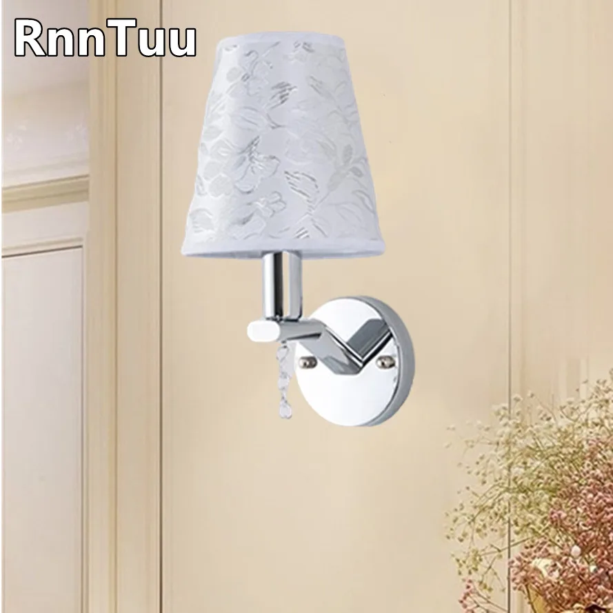 canvas craft LED E14 wall lamp  bulb lamp AC 220V wall lamp can replace hotel bedroom bedside lamp living room modern wall lamp