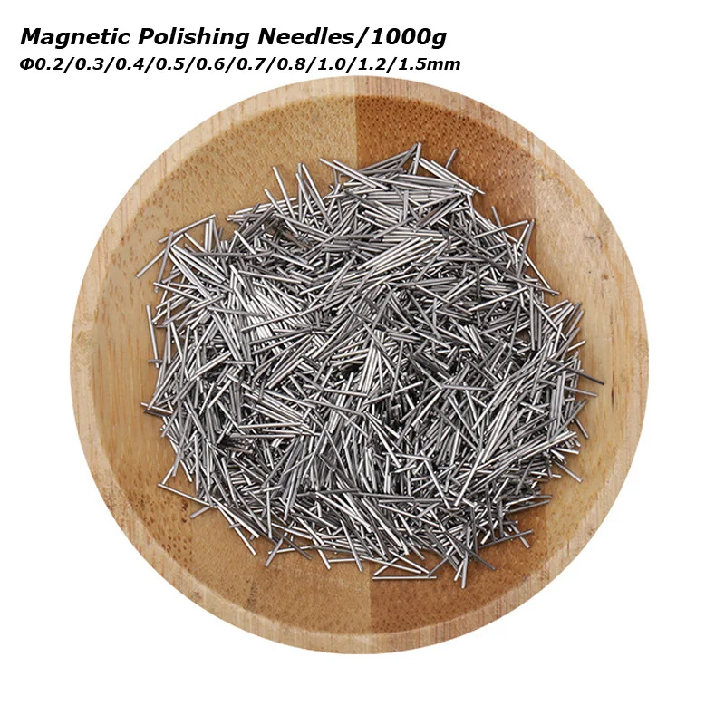 1kg Mini Magnetic Polishing Needle 304 Stainless Steel Polishing Needles Jewelry Polishing Pins For Rotary Tumbler D0.2~1.5mm