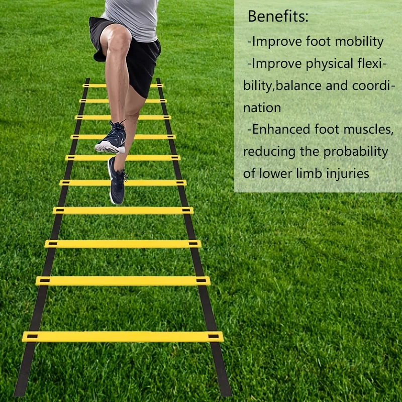 2-meter 4-section, 3-meter 6-section, 4-meter 8-section Agility Ladder, Speed Agility Training Ladder,Jump Rope Ladder,Portable