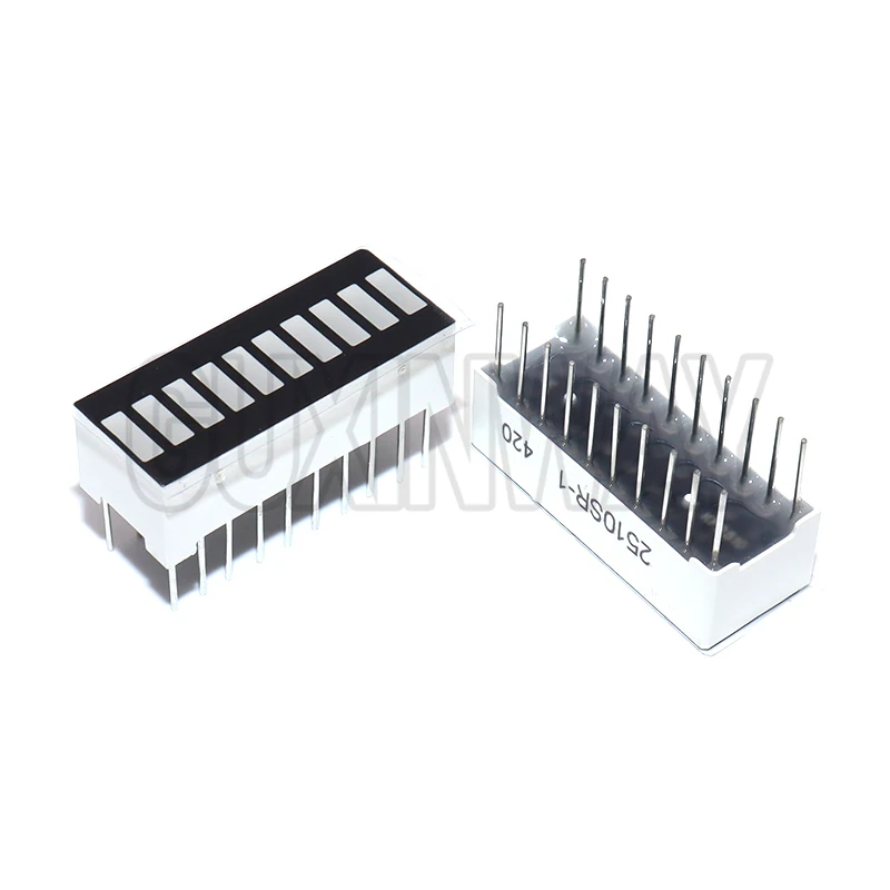 5/10 pces display led bargraph luz 10 segmentos vermelho azul amarelo verde única cor bateria nível barra gráfico para arduino, diy