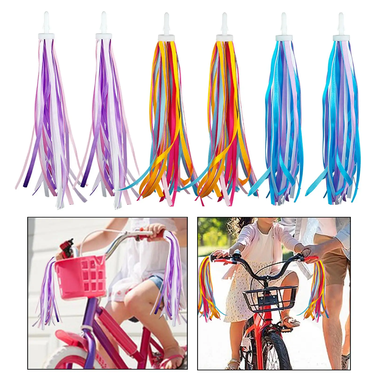 Streamers de bicicleta para niños, serpentinas de manillar de bicicleta para andar en bicicleta, triciclo para bebés