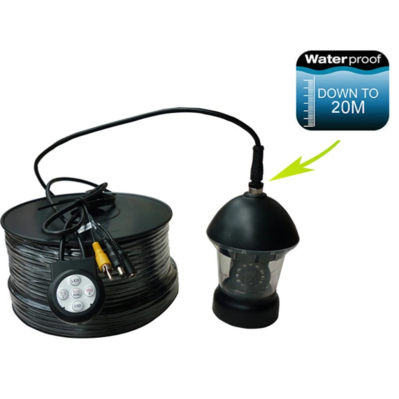 

7 Inch Underwater Fishing Camera With 20Meters Depth 360 Panning Rotative Camera For Ice/Sea/River Fishing