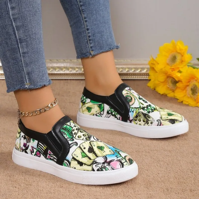 حذاء بدون كعب قماشي جيد التهوية للنساء ، حذاء مسطح كاجوال ، حذاء قيادة صياد ، موضة الفتاة ، الصيف #4