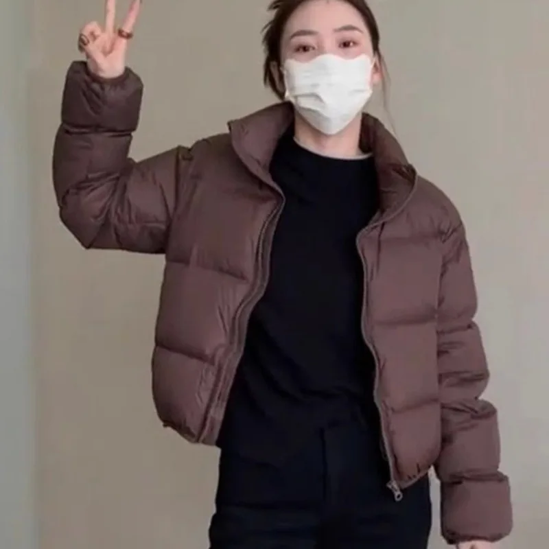 Women's Autumn Winter Tops Coat Cotton Coat Short Thickened Personalized Vintage Comfortable Casual Simple Soft Niche Versatile