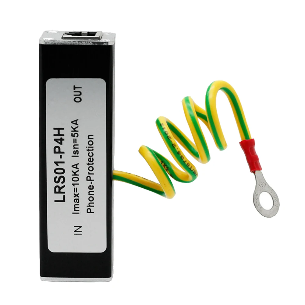 Protector contra sobretensiones telefónico para fax, pararrayos de trueno RJ11 Kl01-P4H negro RJ11 ADSL