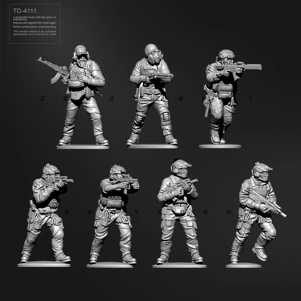 Kits de maquettes de soldats en résine, 38MM 50MM, figurine incolore, impression 3D auto-assemblée, TD-4111