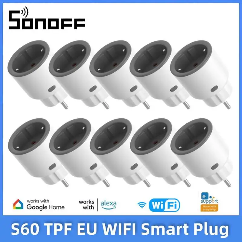 SONOFF S60 TPF EU Wifi Smart Plug 16A Current Smart Socket With Energy Monitoring Remote Control Timer Voice Control Smart Scene