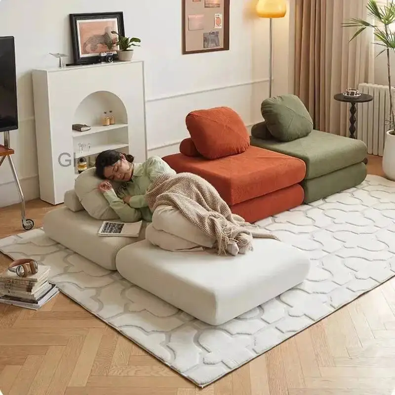 Lazy Room Living Floor Sofas Minimalist Replica Folding Individual Living Room Sofas Nordic Relaxing Muebles Home Furniture