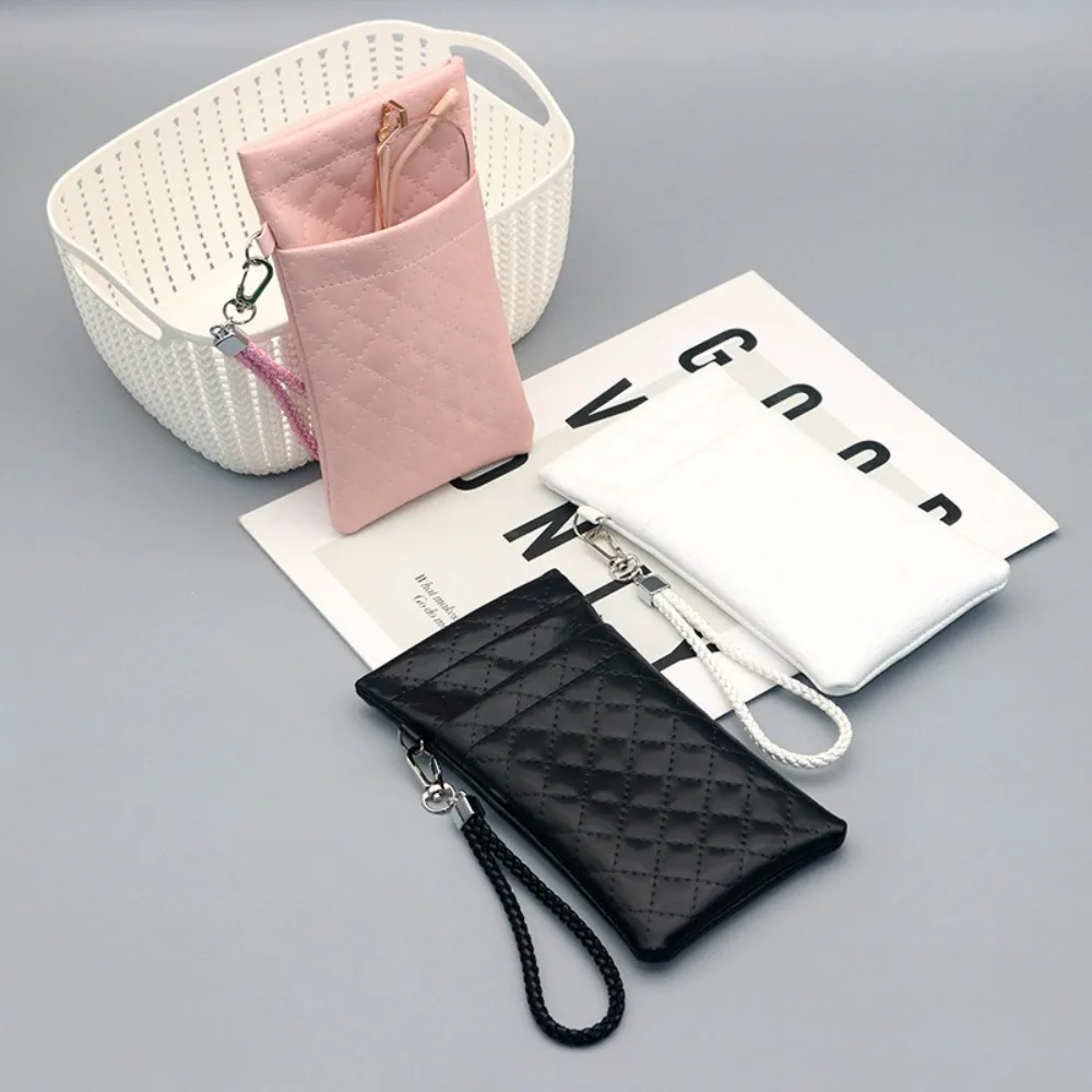 Portable Double-layer Sunglasses Storage Bag Waterproof High-end Glasses Bag PU Leather Eyeglasses Pouch