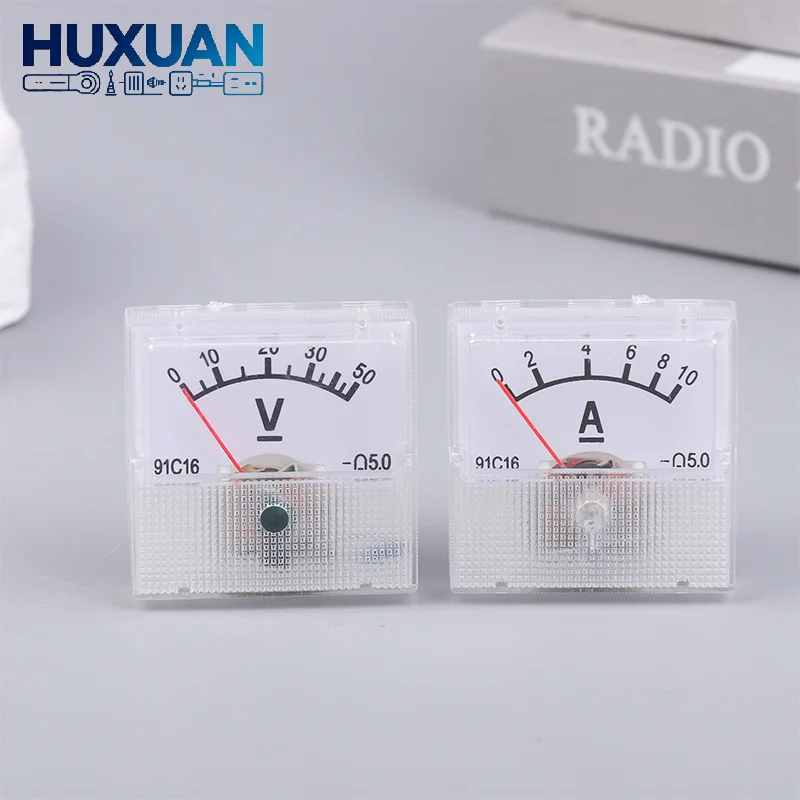 AC 150-300V DC 10-250V DC 5-75A Ammeter Mini Voltage Current Meter Tester Analog Pointer Volt Ammeter Panel Meter