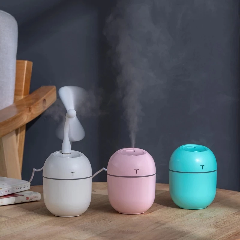 Simpatico Mini umidificatore ad ultrasuoni 220ML diffusore di oli essenziali aromatici USB Fogger Mist Maker con lampada da notte a LED per auto di casa