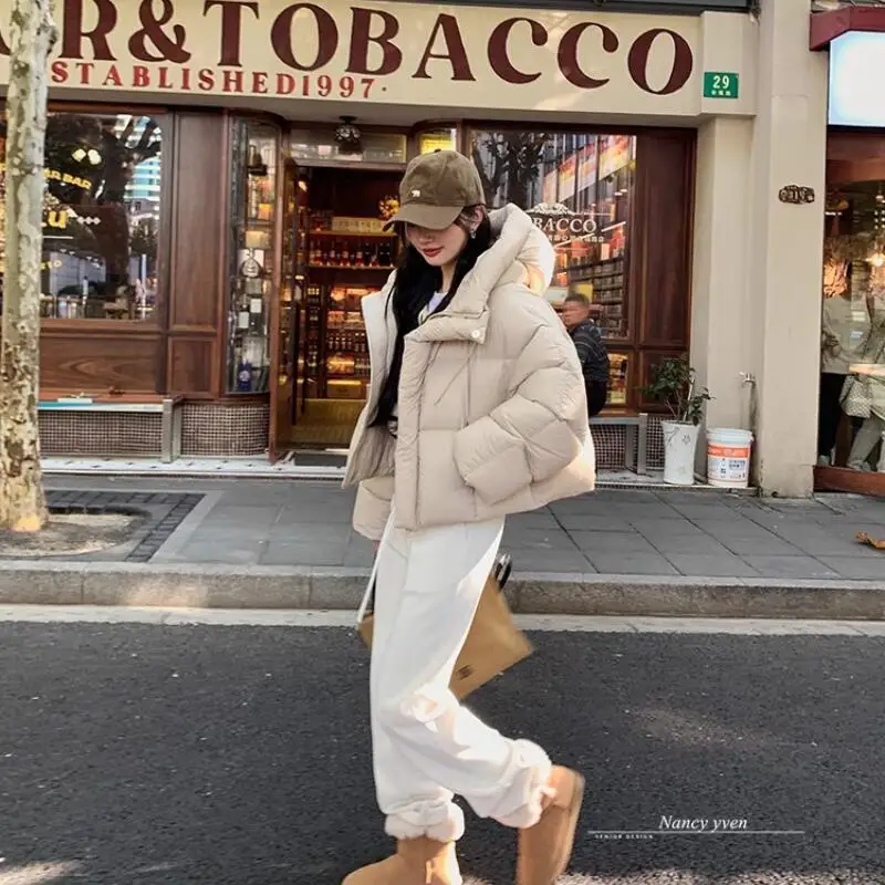 Fille étudiant vers le bas coton veste coton rembourré veste épaissir Style américain automne hiver femmes à capuche doudoune manteau