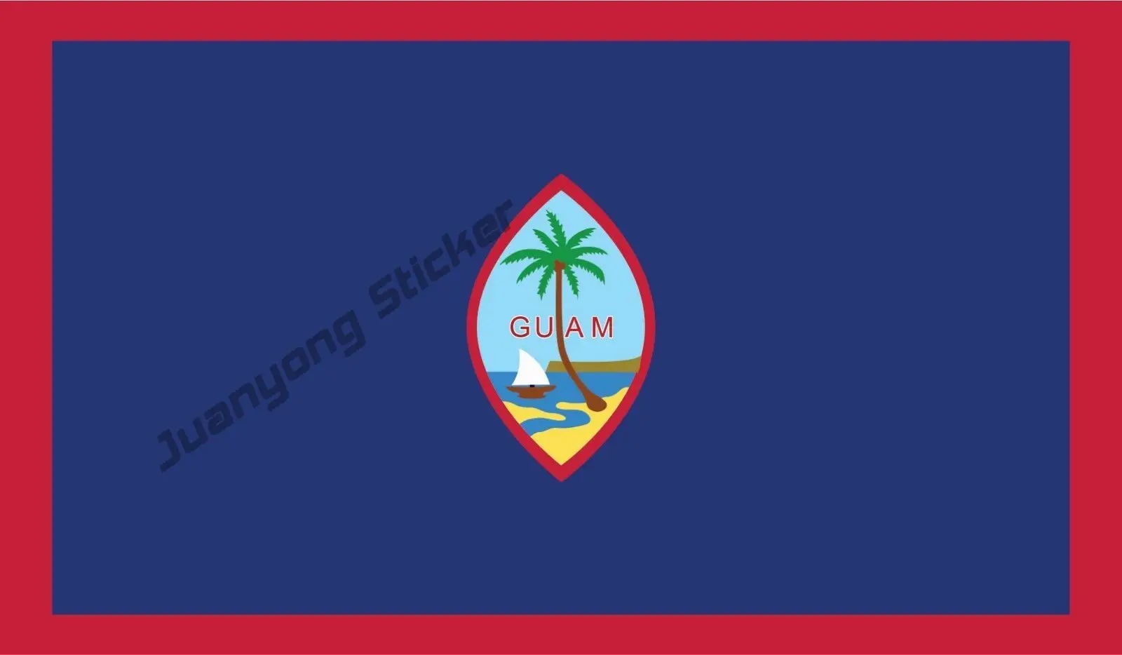 Guam Flag Vinyl Decal Bumper Sticker  Car Truck Van Laptop Window Scratches Sunscreen Decal Decoration Accessories Decor