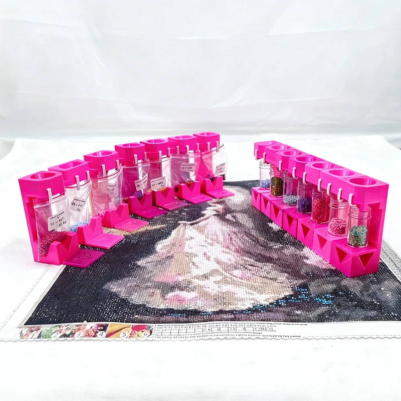 

Diamond Painting Drills Funnel for Storage Container Box Drill Tray Box Multifunctional Drill Tray Embroidery Art Tool