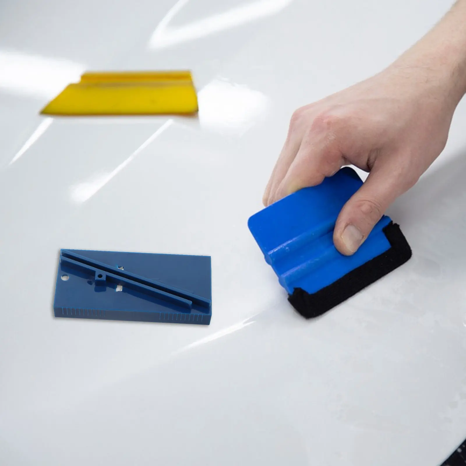 3Pcs Car Scratch Repair Tool Hard Card Scraper Smoothing Edge Sharpener Vinyl Wrap Window Tint Detailing Tool Detailing Tools