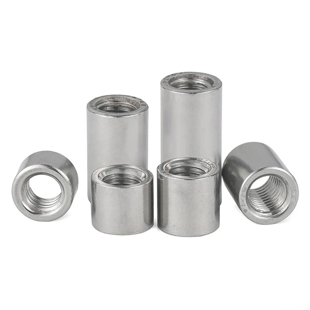 Inner Dia 4 5 6MM 304 Stainless Steel A2 Extend Long Lengthen Round Coupling Nut Connector Joint Sleeve Tubular Nut