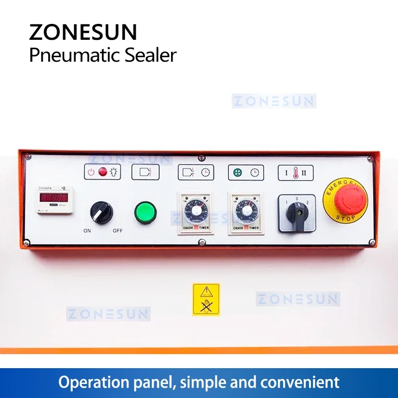 

Zonesun ZS-QLF700A 700mm Pneumatic Plastic Bag Sealer 700mm Length Bag Sealing Machine