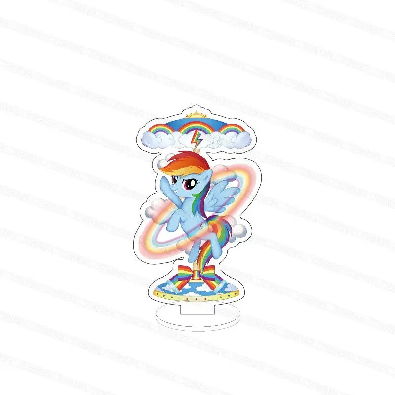My Little Pony Twilight Sparkle Pinkie Pie อะนิเมะอุปกรณ์ต่อพ่วงการ์ตูนสร้างสรรค์อะคริลิคใสเดสก์ท็อปเครื่องประดับตกแต่ง