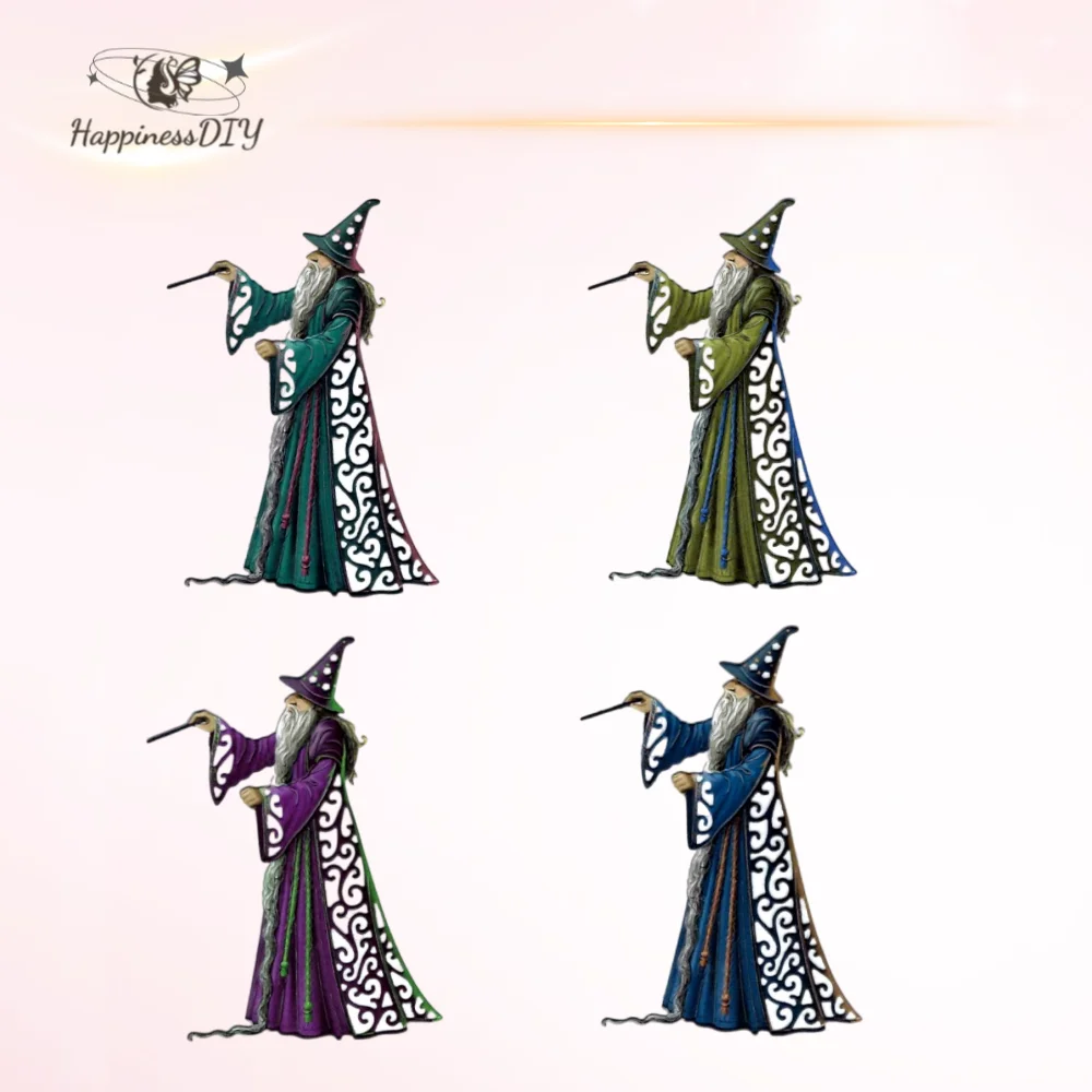 Wizard Magician Merlin Metal Cutting Dies for DIY Scrapbooking Album Paper Cards Decorative Crafts Embossing Die Cuts