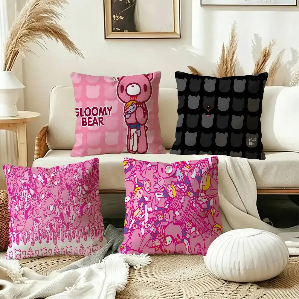 Cartoon G-gloomy bear Personalized picture text home decorative pillows Household Gifts 45x45cm