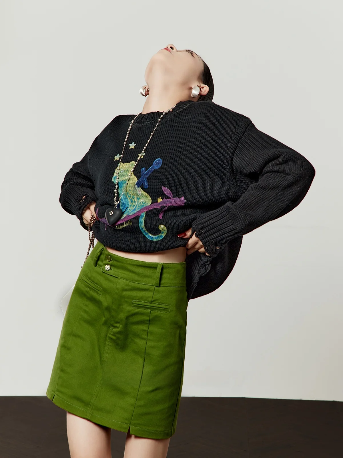 

Женский вязаный свитер Bla Rubber Pattern Sci-Fi, свободный крой, ручная работа, повседневный стиль, осенне-зимний топ