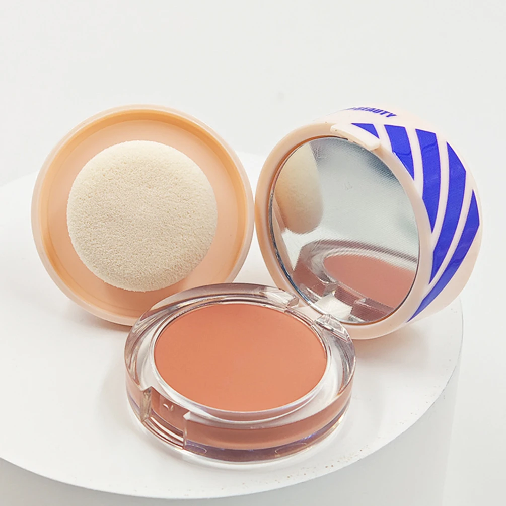 Private Label Blush Powder Custom Logo Blusher in A Jar with Powder Puff Contour Natural Matte Pigment Bulk Face Makeup Vegan