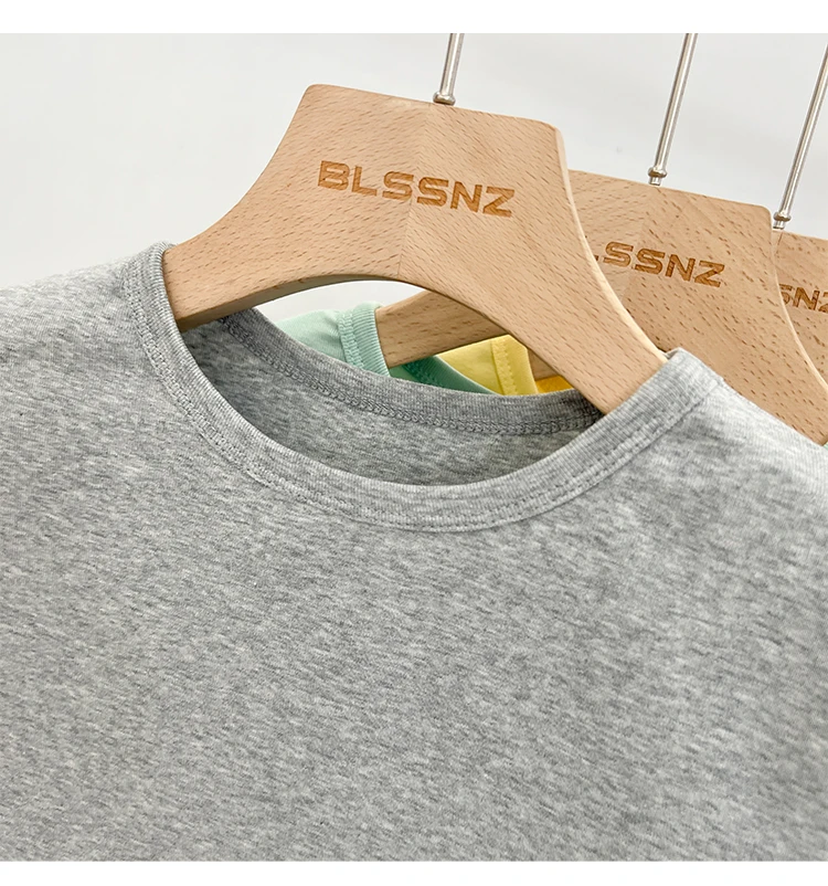 Zjaiss 2026 Sommer Neues Design Slim Fit Basic Top Trendiges Damen Baumwoll-Kurzarm-T-Shirt Einfarbig Vielseitiges O-Neck Tee – Detail 40