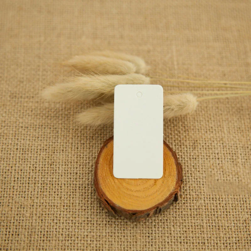 9 * 5.4 CM Stock Blank Kraft Gift Cardboard Pricing Tags DIY Notes  Brown Paper Labels Support Customization  100Pcs Lot