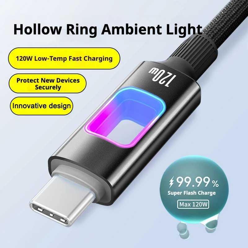 

1.5m USB Type C Cable PD 120W USB to C Fast Charging Data Cort type-C Fast Charging Suitable for MacBook iPad iPhone, xiaomi