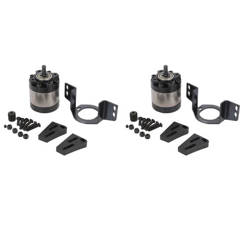2X 1:17 Gear Ratio Planetary Transmission Box Reduction Gearbox With Mount For 1/10 RC Crawler Car RC4WD D90 Axial SCX10