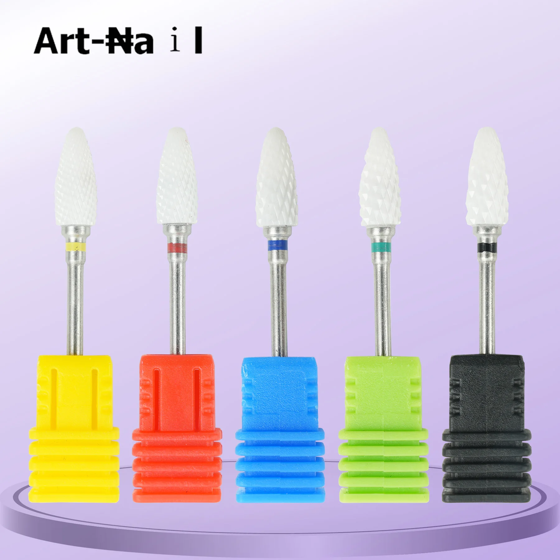 1 pz punte da trapano per unghie frese in ceramica a fiamma per manicure punte elettriche per pedicure per unghie lime per rimozione smalto gel accessori per unghie