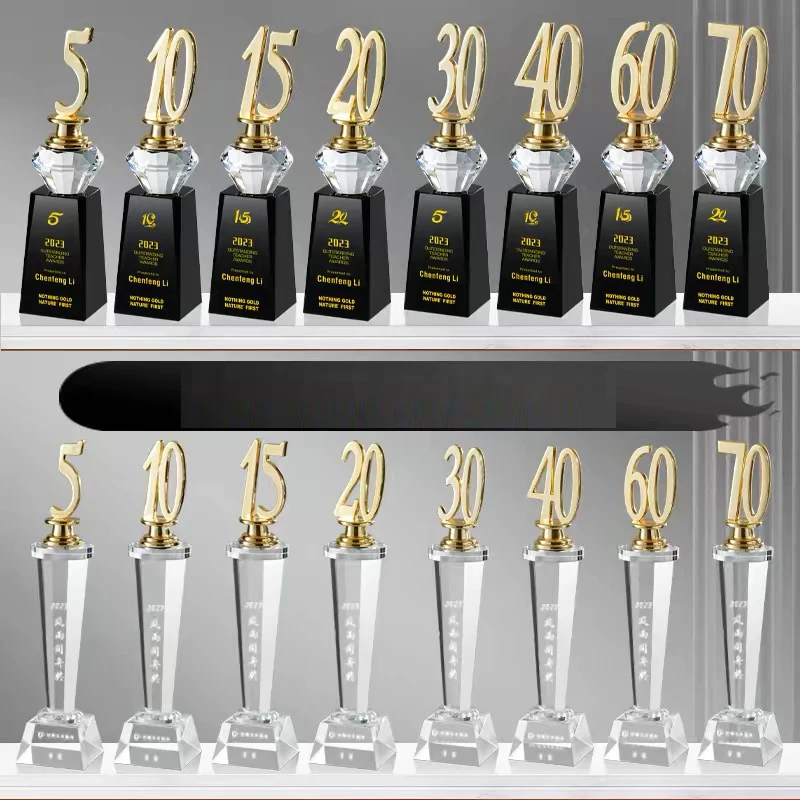 Customized Digital Crystal Trophy, Creative Metal Medal, Anniversary Medal, Art Awards, Home Decor, 5,10,15,20,30,40, 50,60, 1Pc