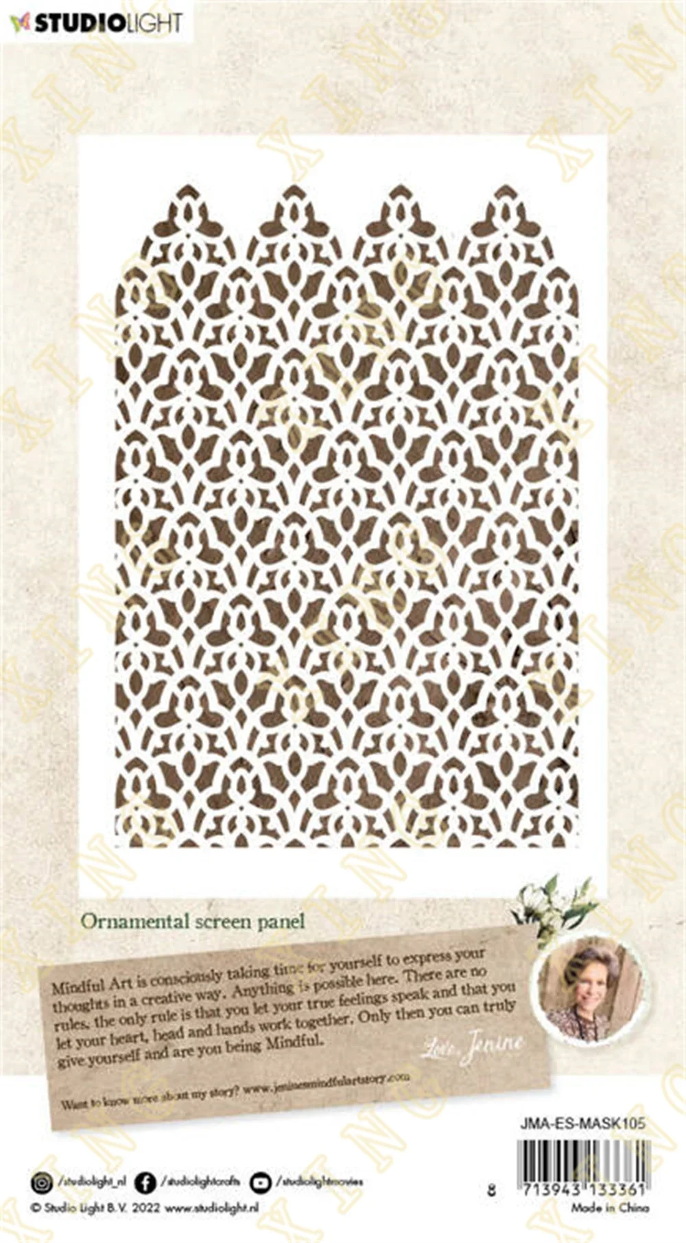2022 New Birds Twigs Geometric Diamond Pattern Ornamental Screen Panel Diy Painting Scrapbook Coloring Embossing Album Decor