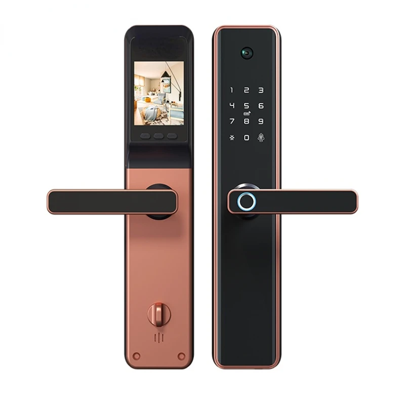 Guangdong Home Waterproof Alexa TTlock Wifi Digital Electronic Fingerprinting Bedroom Sliding Cylinder Gate Tuya Smart Door Lock