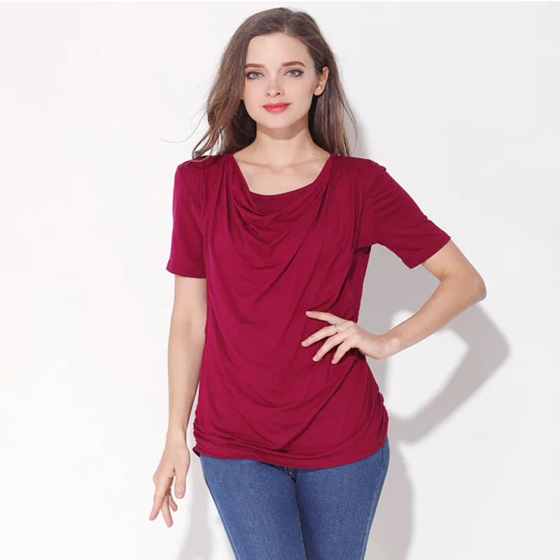 Zomerkleding Voor Zwangerschaps-T-Shirt Met Korte Mouwen En Borstvoeding Voor Zwangere Vrouwen Die Tops Voor Verpleging Groot Formaat